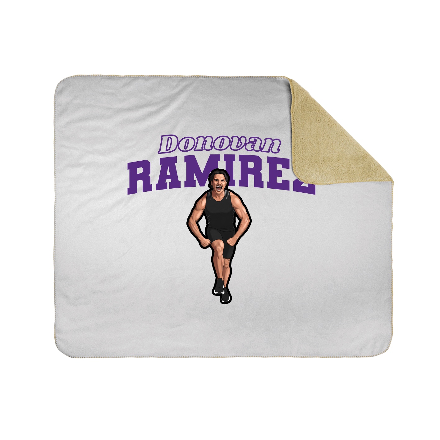 Throw Blanket — Name Arch in White