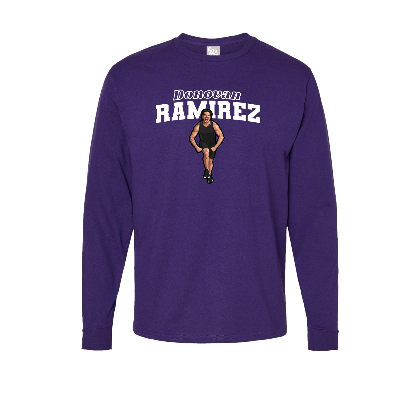 Long Sleeve Tee — Name Arch in Purple