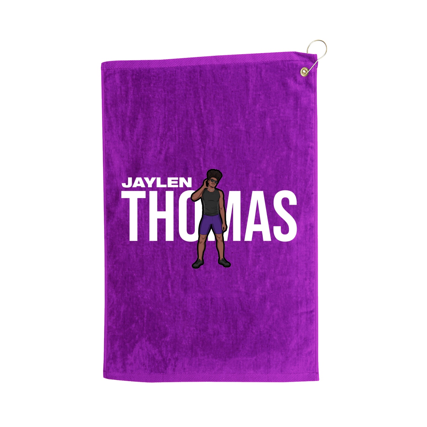 Golf Towel — Player Name in Purple