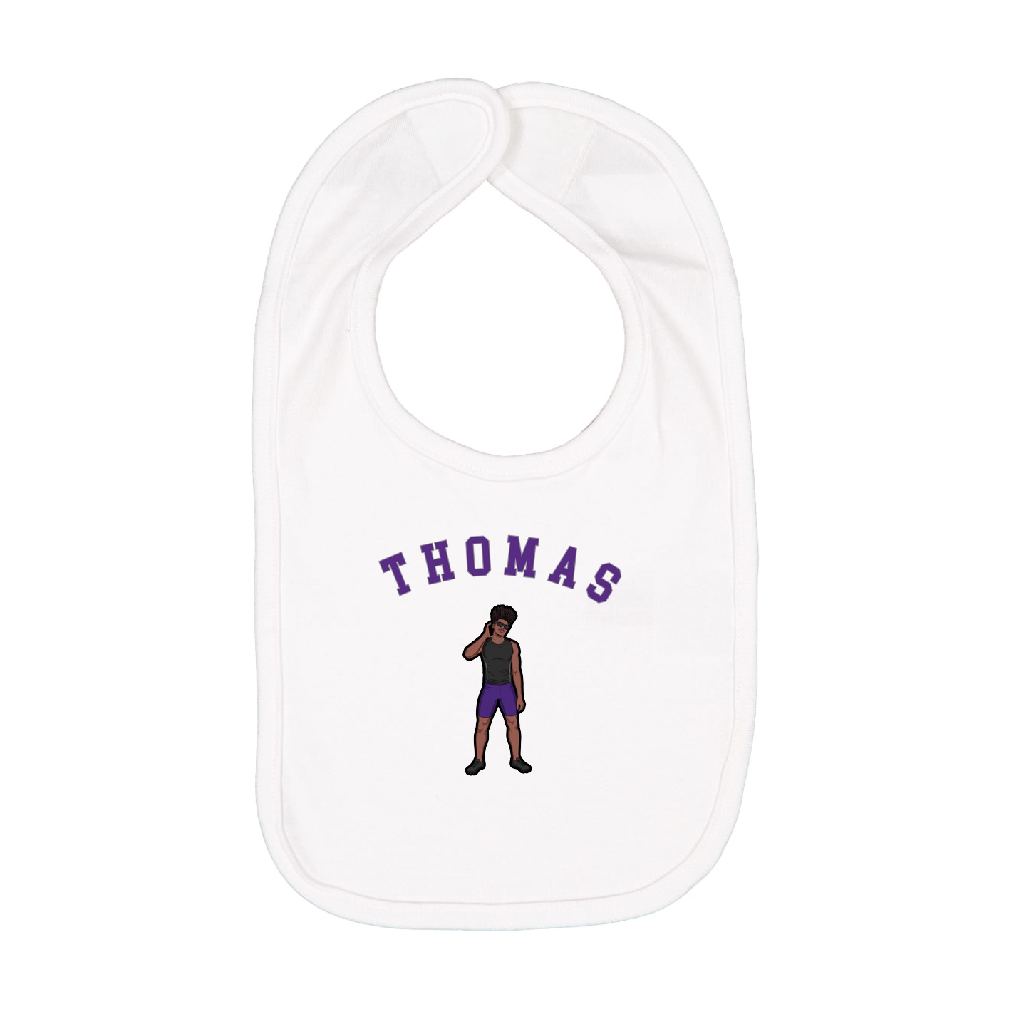 Infant Bib — Shirsey Arch in White