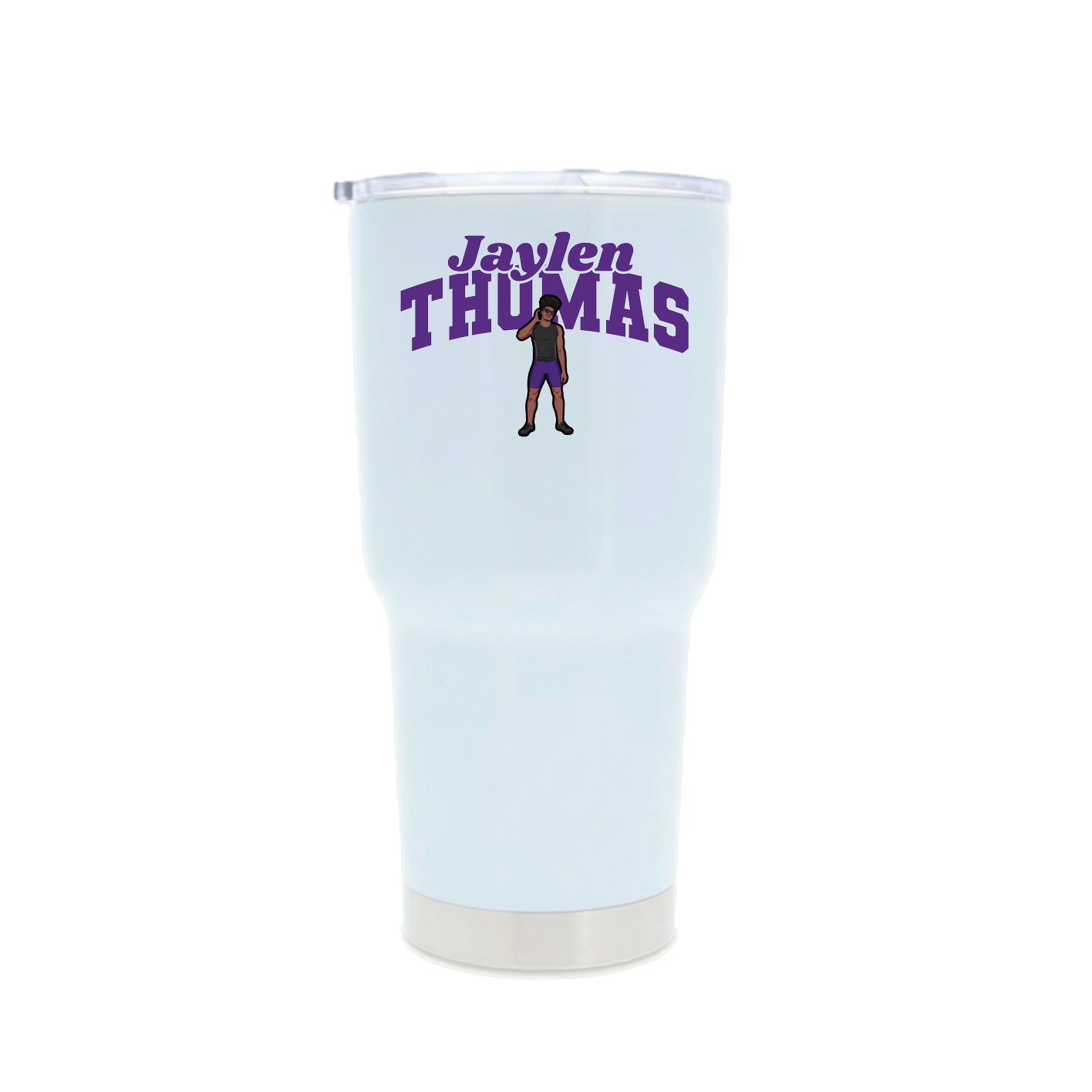 30oz Stainless Steel Tumbler — Signature Arch in White