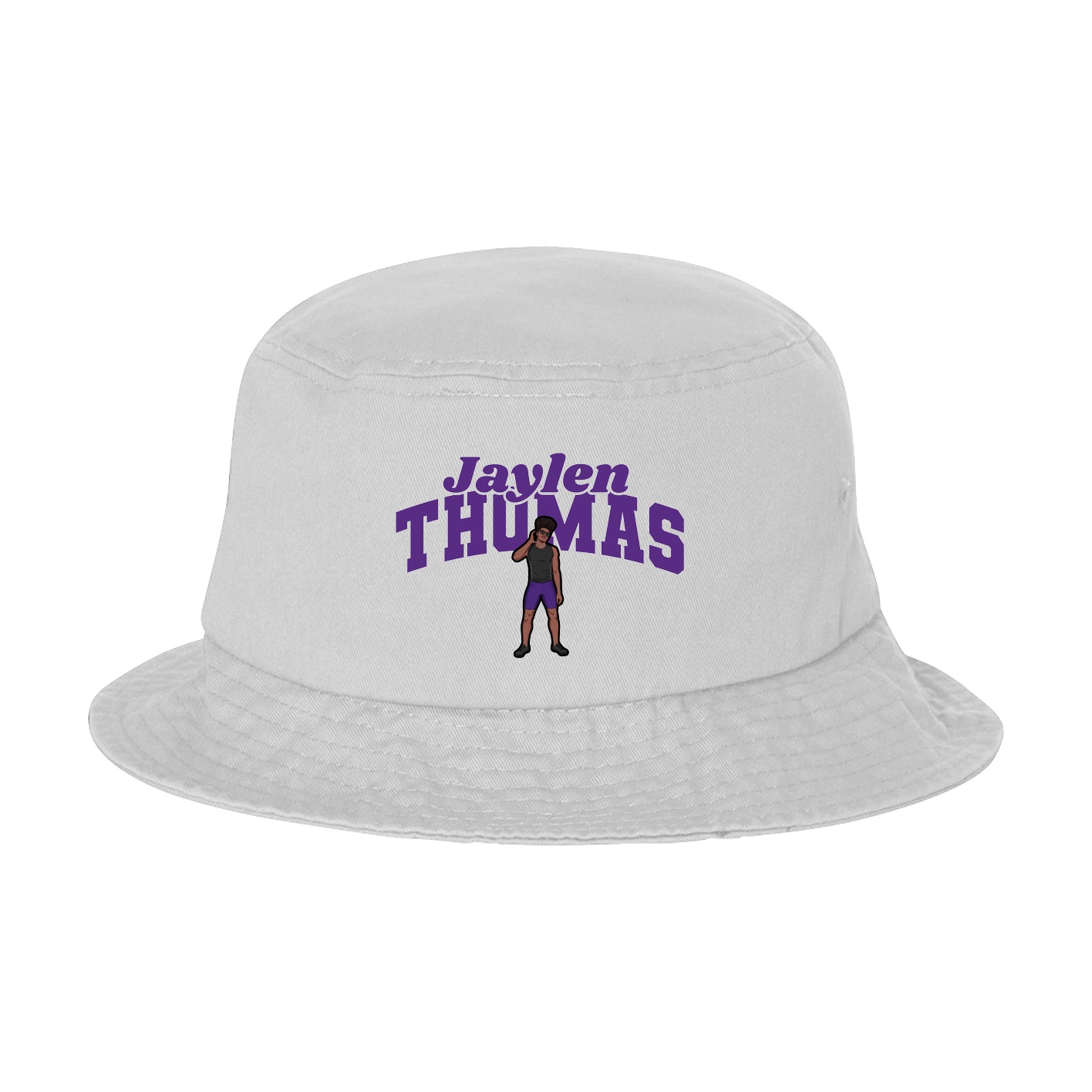 Bucket Cap — Signature Arch in White