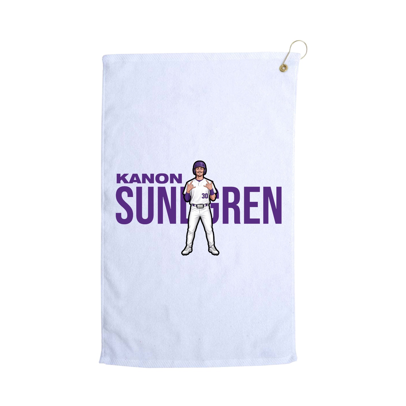 Golf Towel — Player Name in White