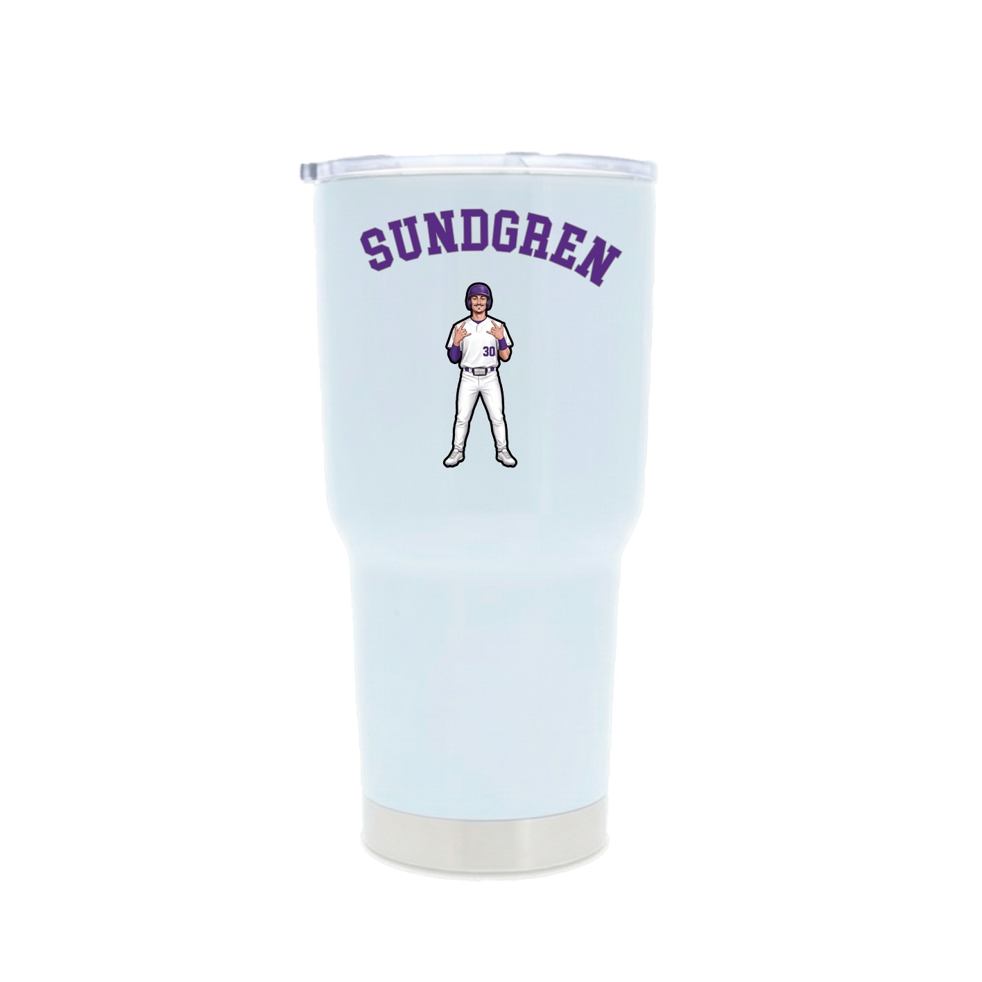 30oz Stainless Steel Tumbler — Shirsey Arch in White