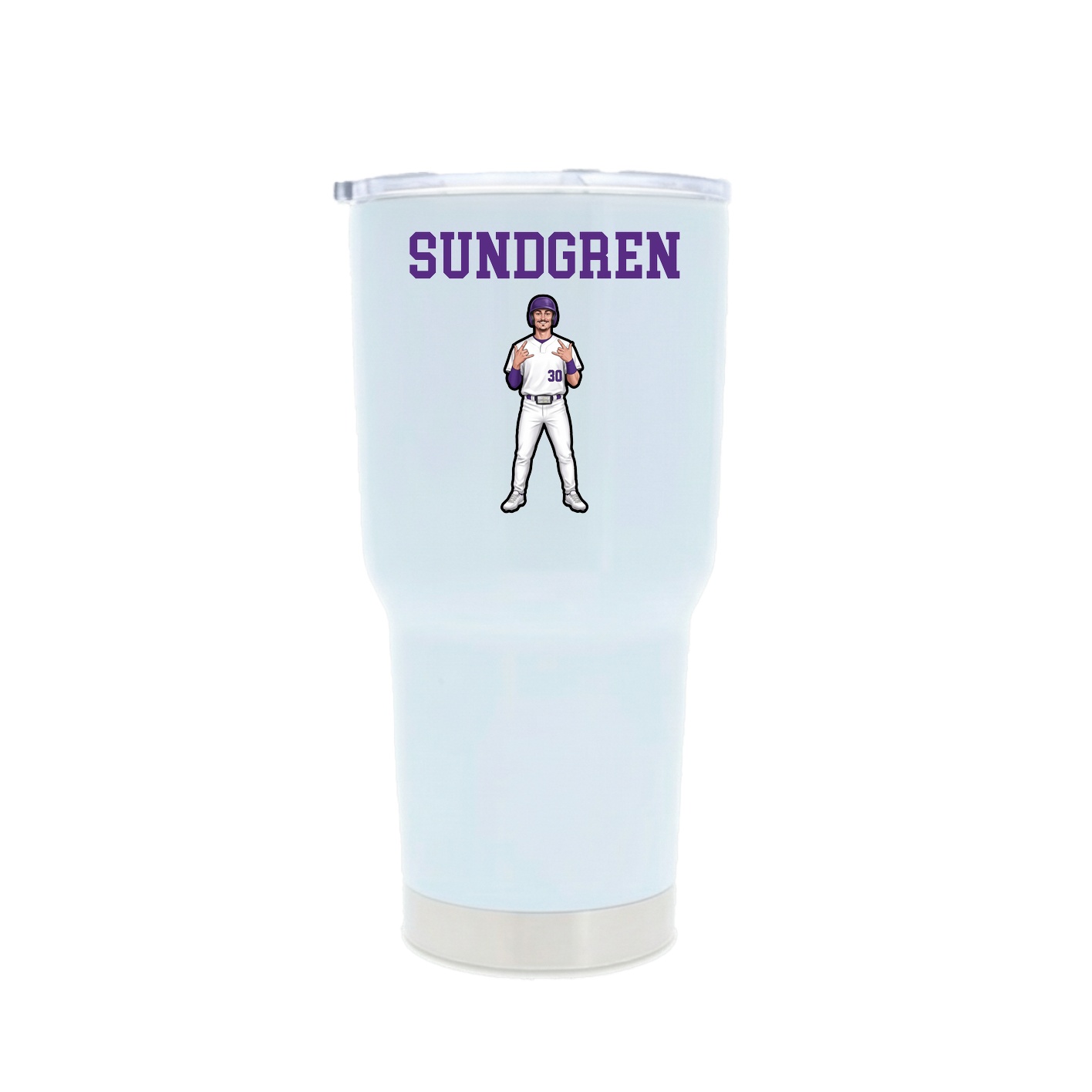 30oz Stainless Steel Tumbler — Shirsey in White