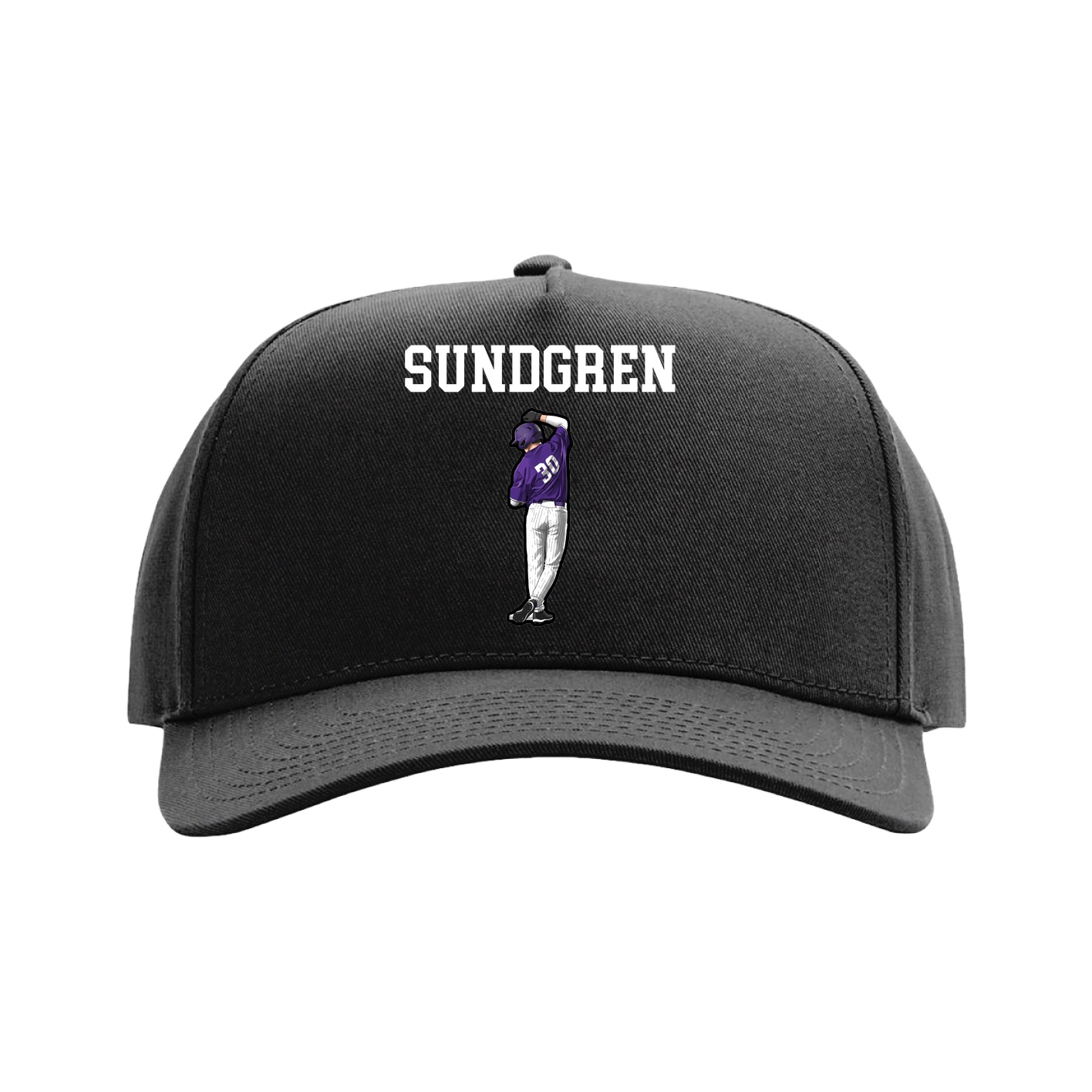 Full Fabric Five-Panel Champ Cap — Shirsey in Black