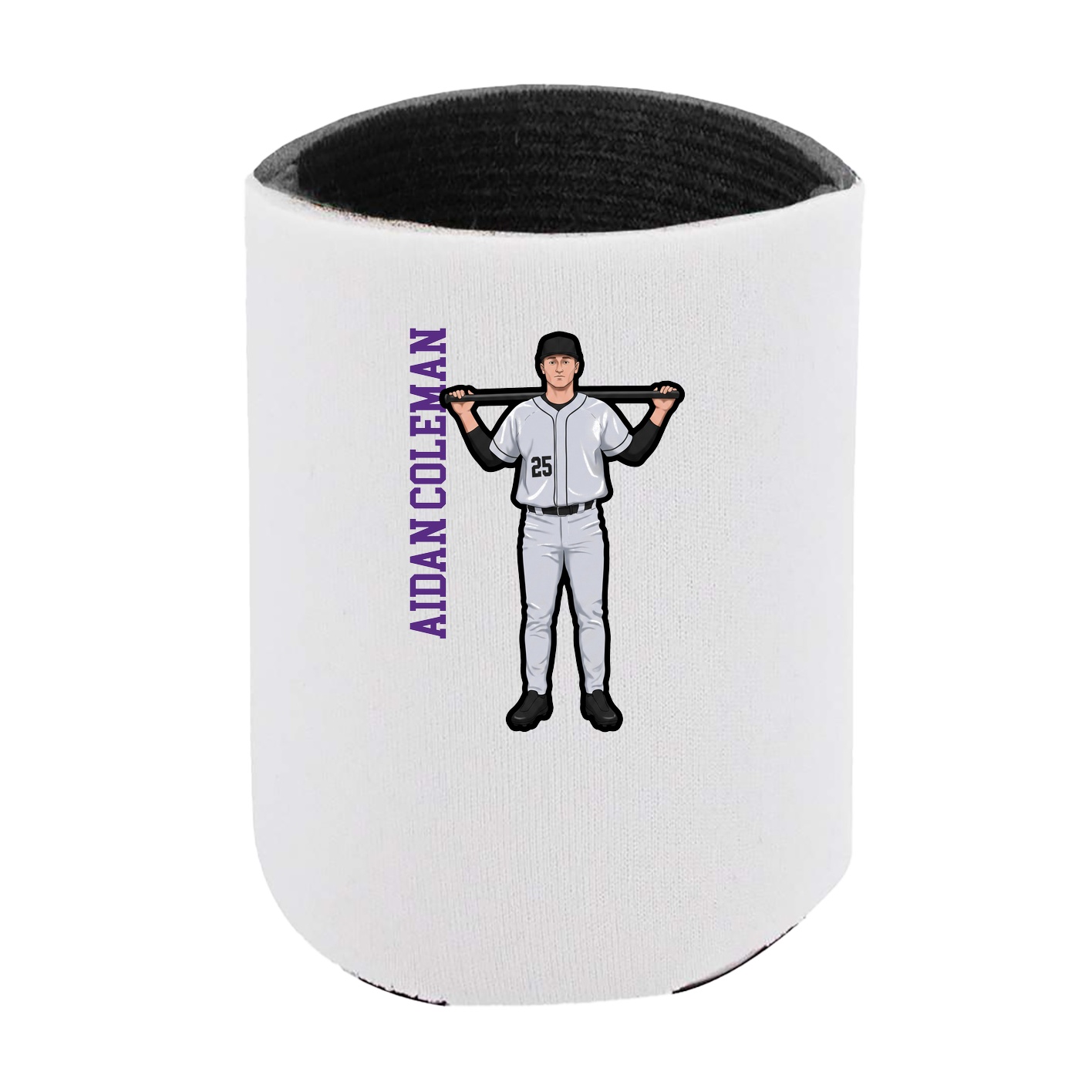 Can Holder — Name Vertical in White