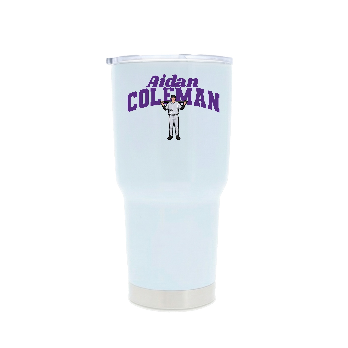 30oz Stainless Steel Tumbler — Signature Arch in White