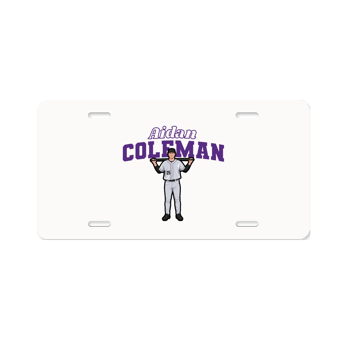 License Plate — Name Arch in Classic