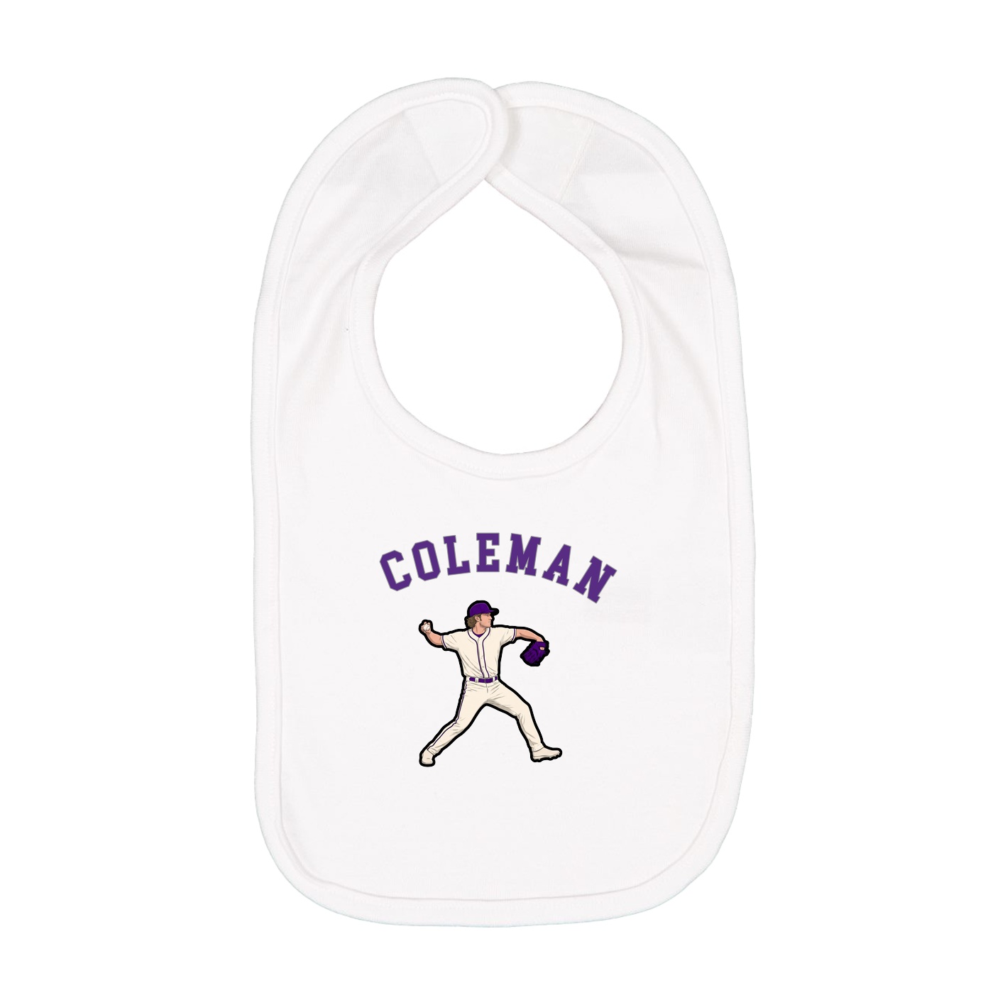 Infant Bib — Shirsey Arch in White