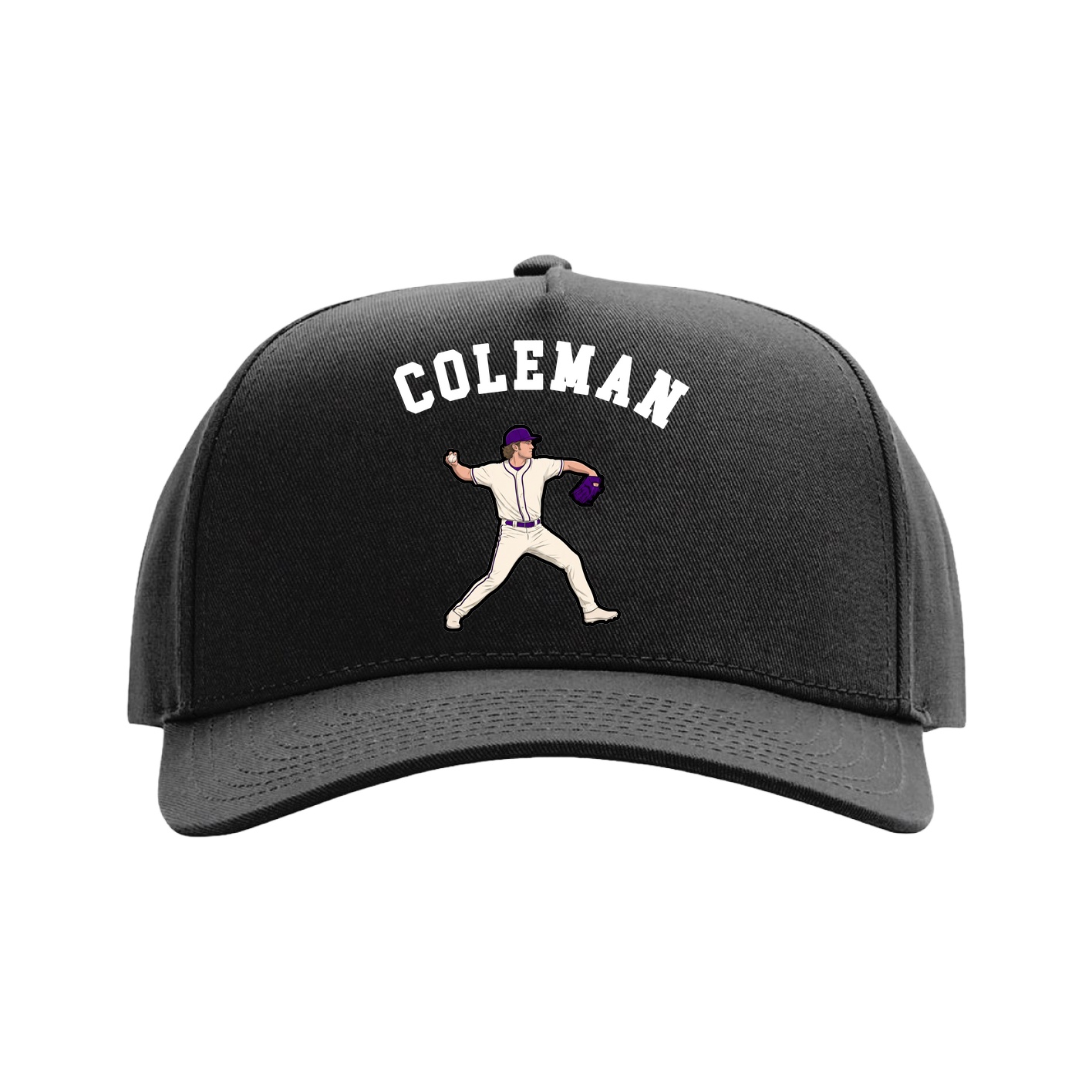 Full Fabric Five-Panel Champ Cap — Shirsey Arch in Black