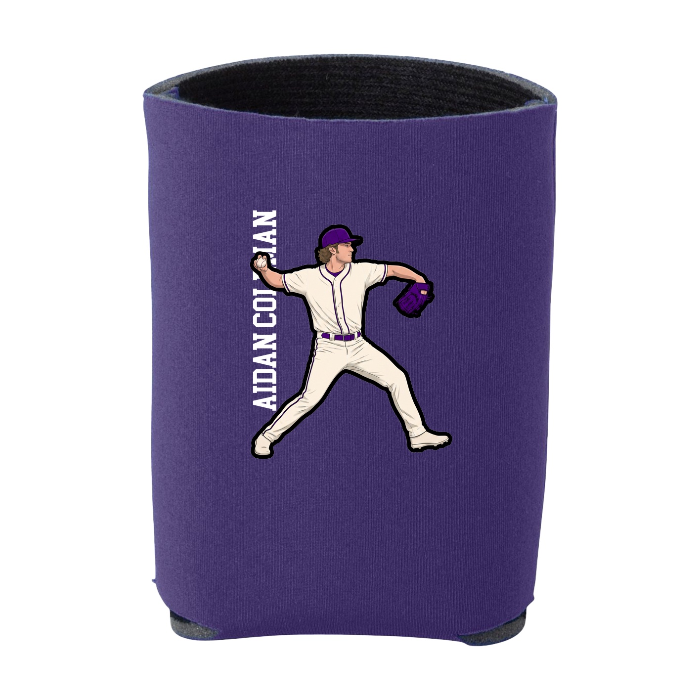 Can Holder — Name Vertical in Purple