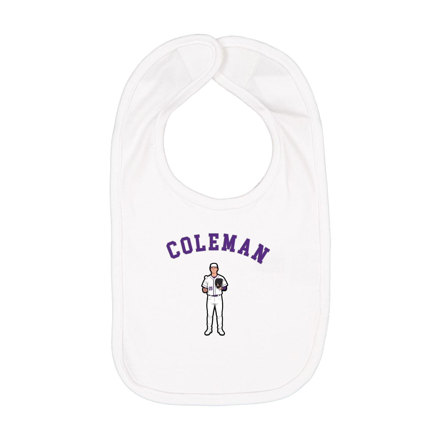 Infant Bib — Shirsey Arch in White