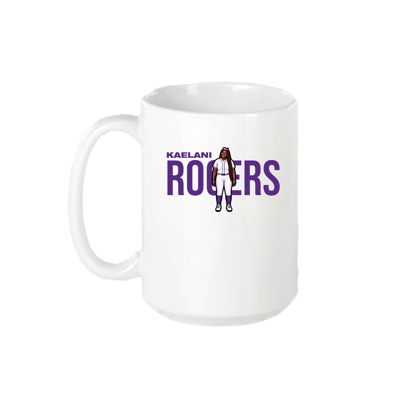 15oz Coffee Mug — Player Name in White