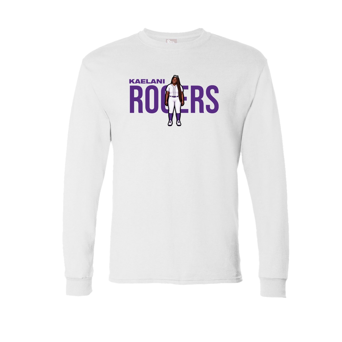 Long Sleeve Tee — Player Name in White