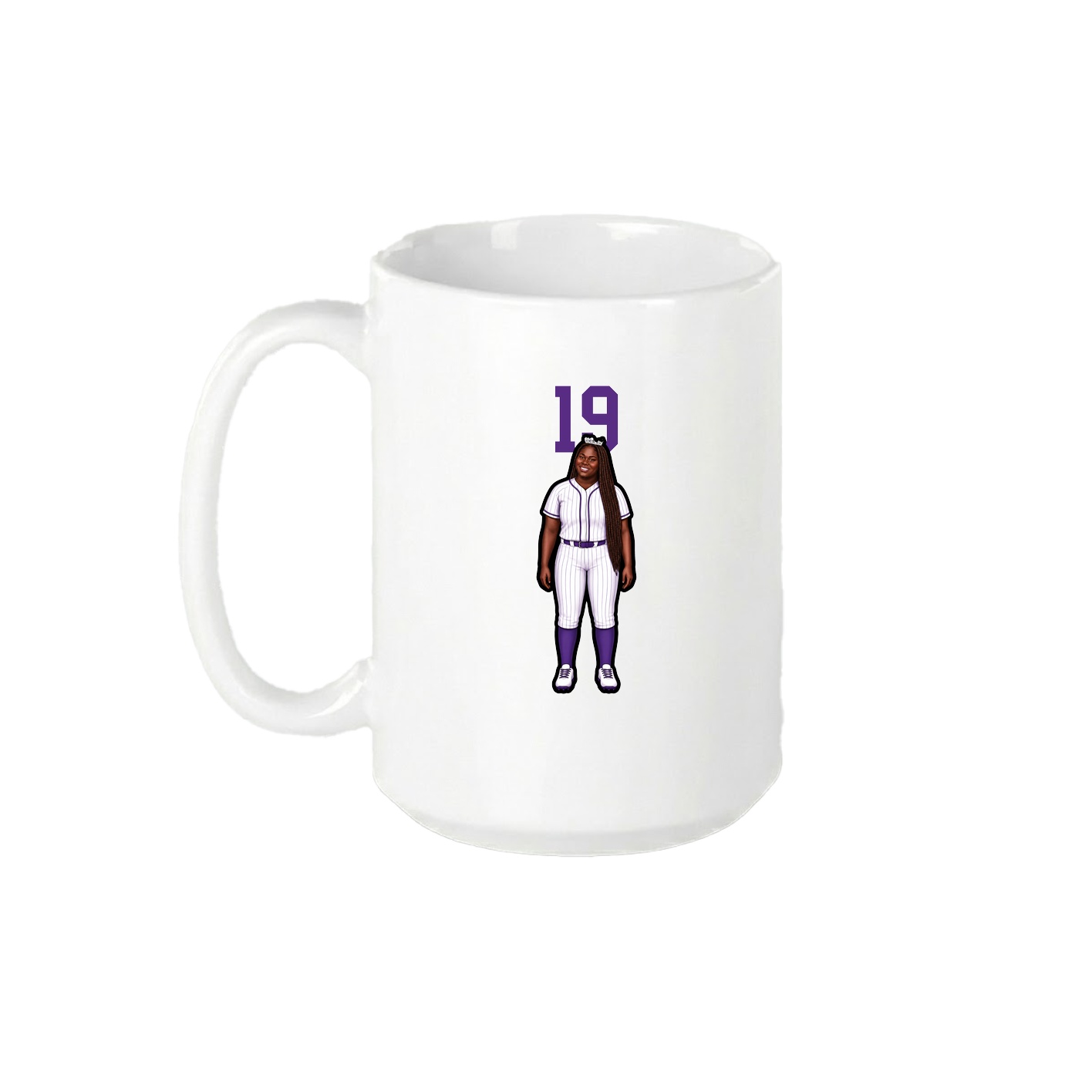 15oz Coffee Mug — Number Top in White