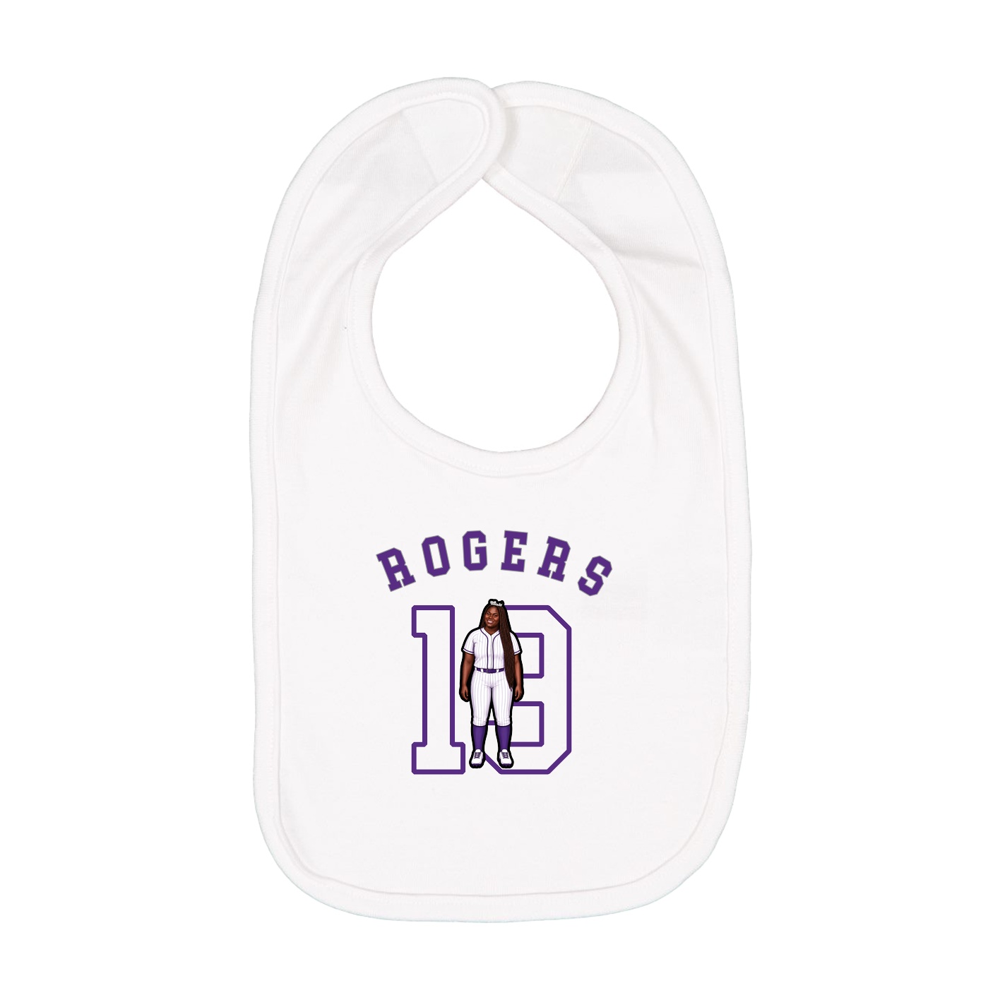 Infant Bib — Shirsey Arch in White