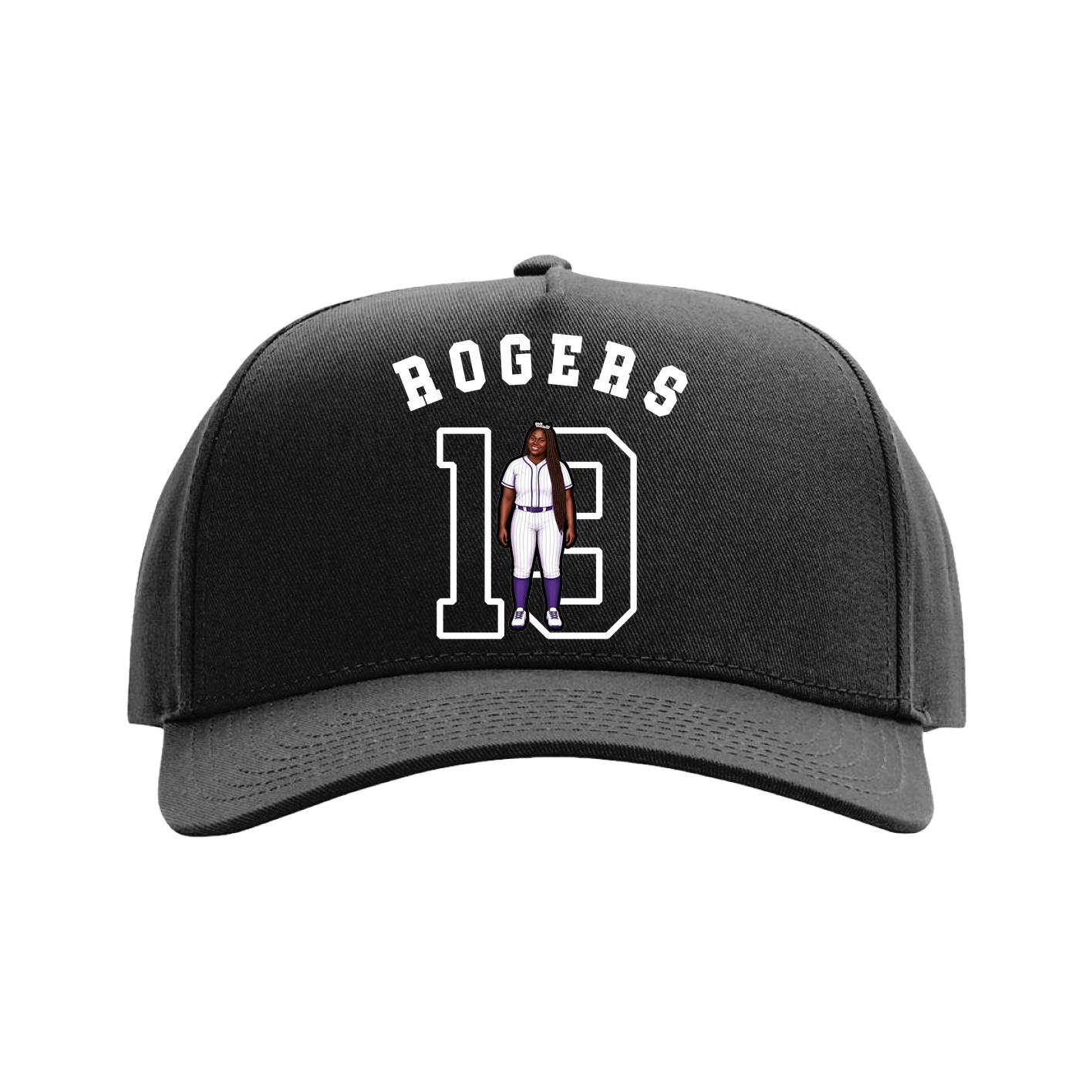 Full Fabric Five-Panel Champ Cap — Shirsey Arch in Black