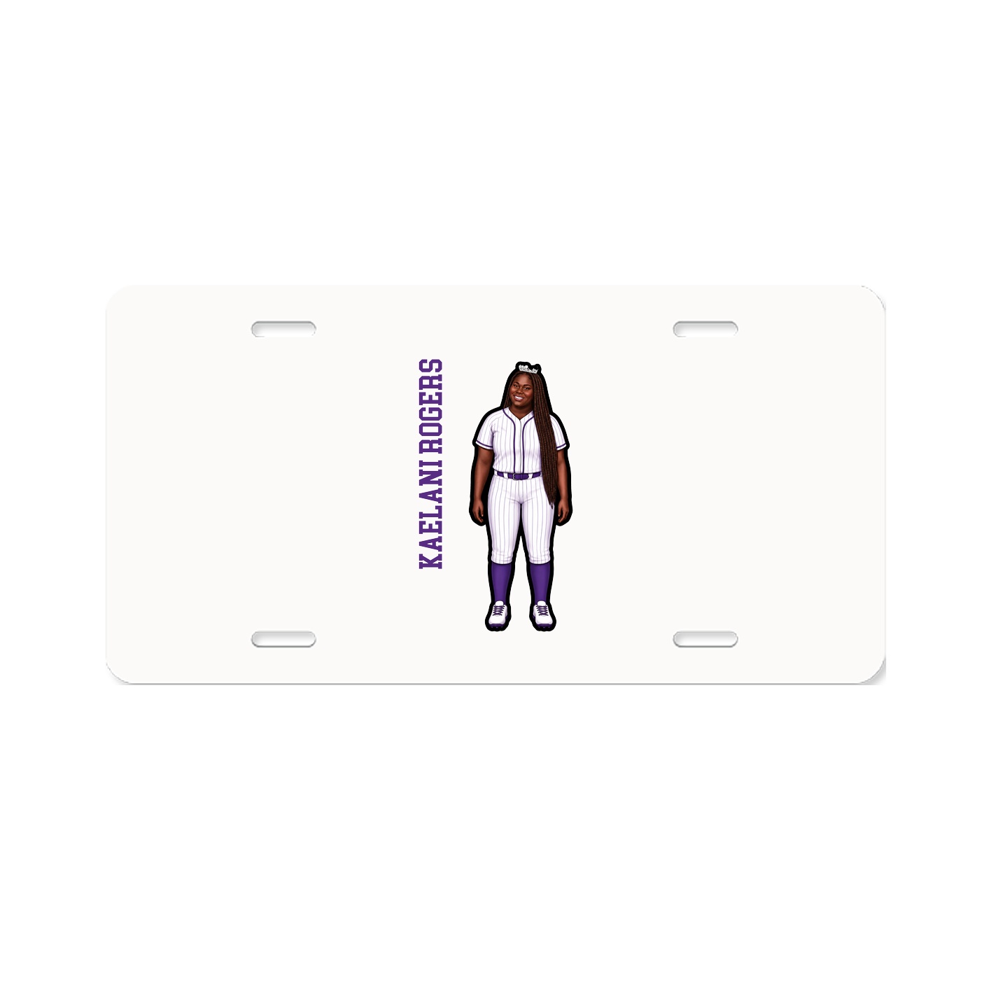 License Plate — Name Vertical in Classic