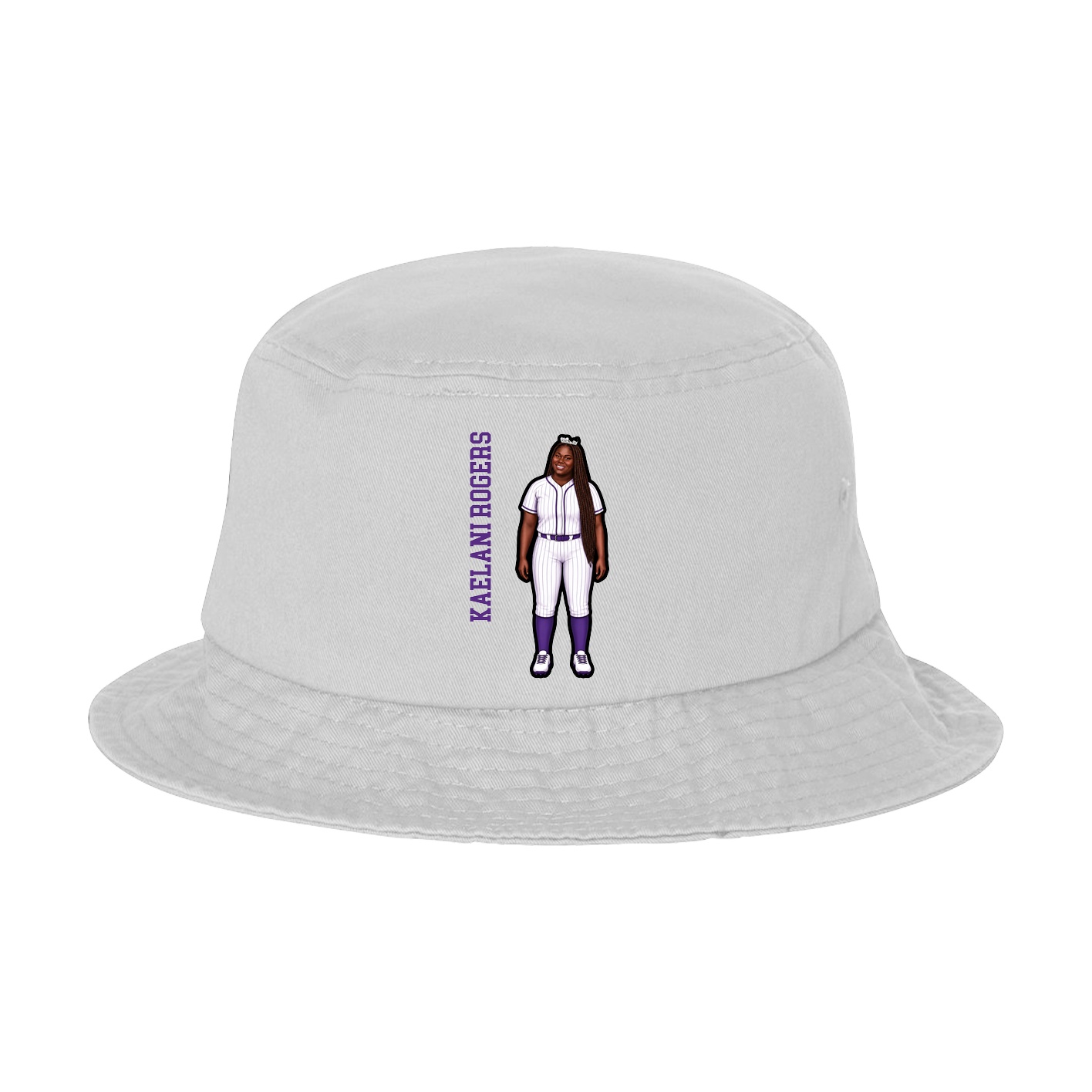 Bucket Cap — Name Vertical in White