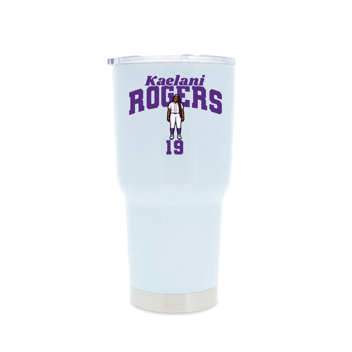 30oz Stainless Steel Tumbler — Signature Arch in White