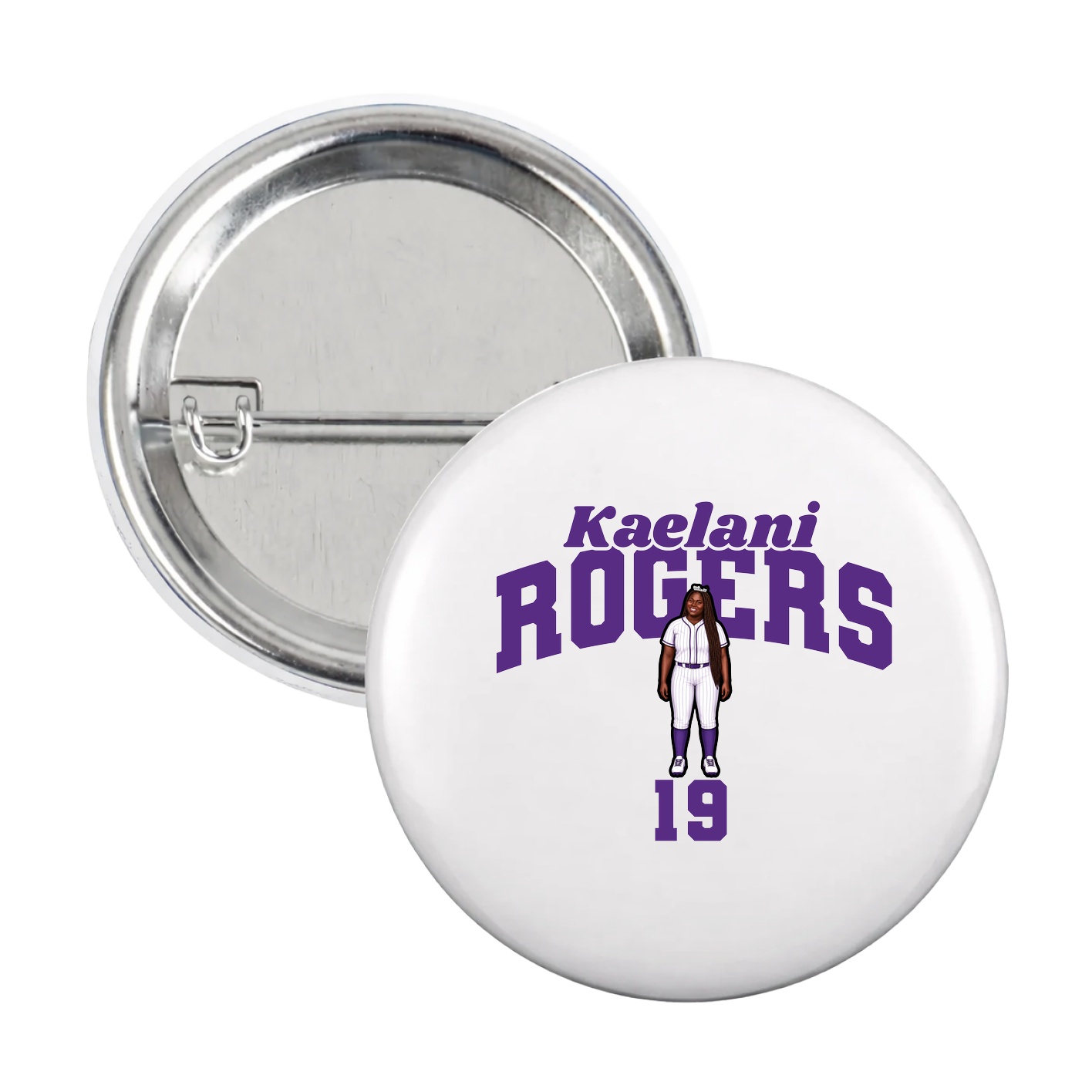 Game Day Button — Signature Arch in White