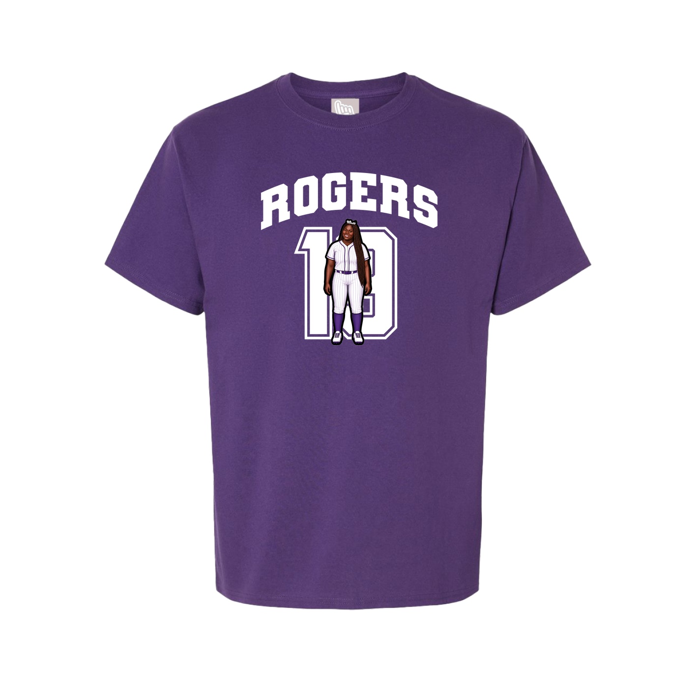 Youth Tee — Number in Purple