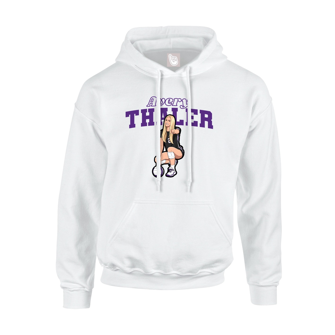 Hoodie — Name Arch in White