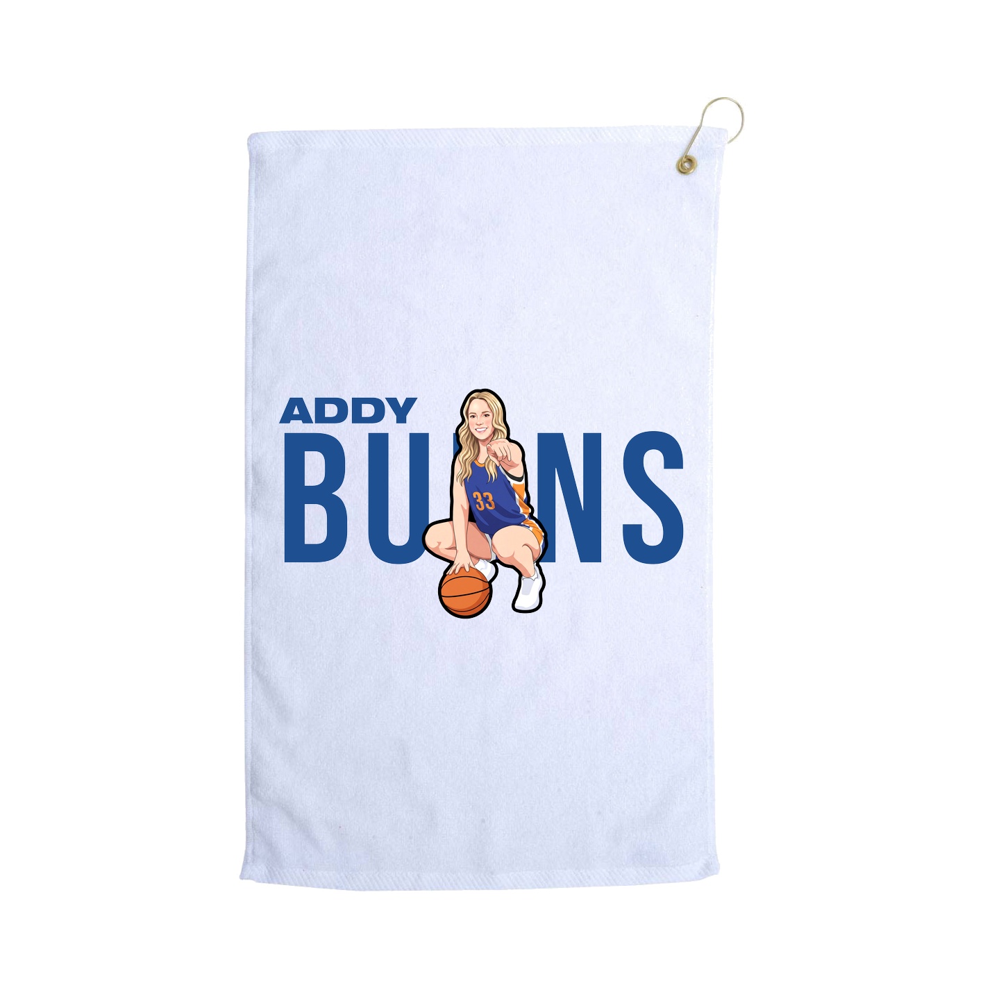 Golf Towel — Player Name in White