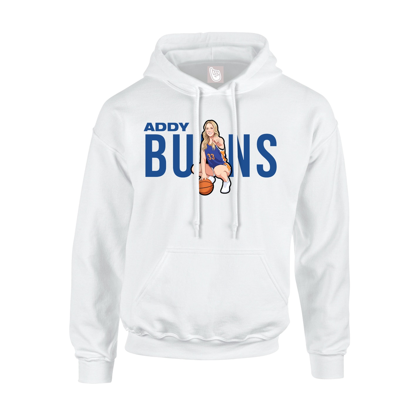 Youth Hoodie — Player Name in White
