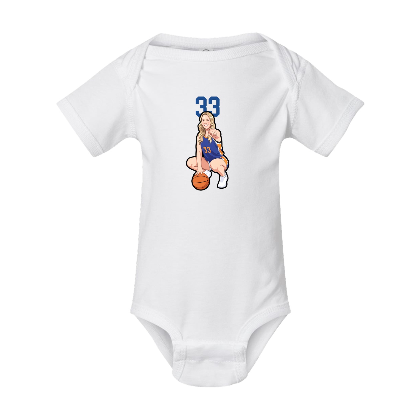 Baby Onesie — Number Top in White