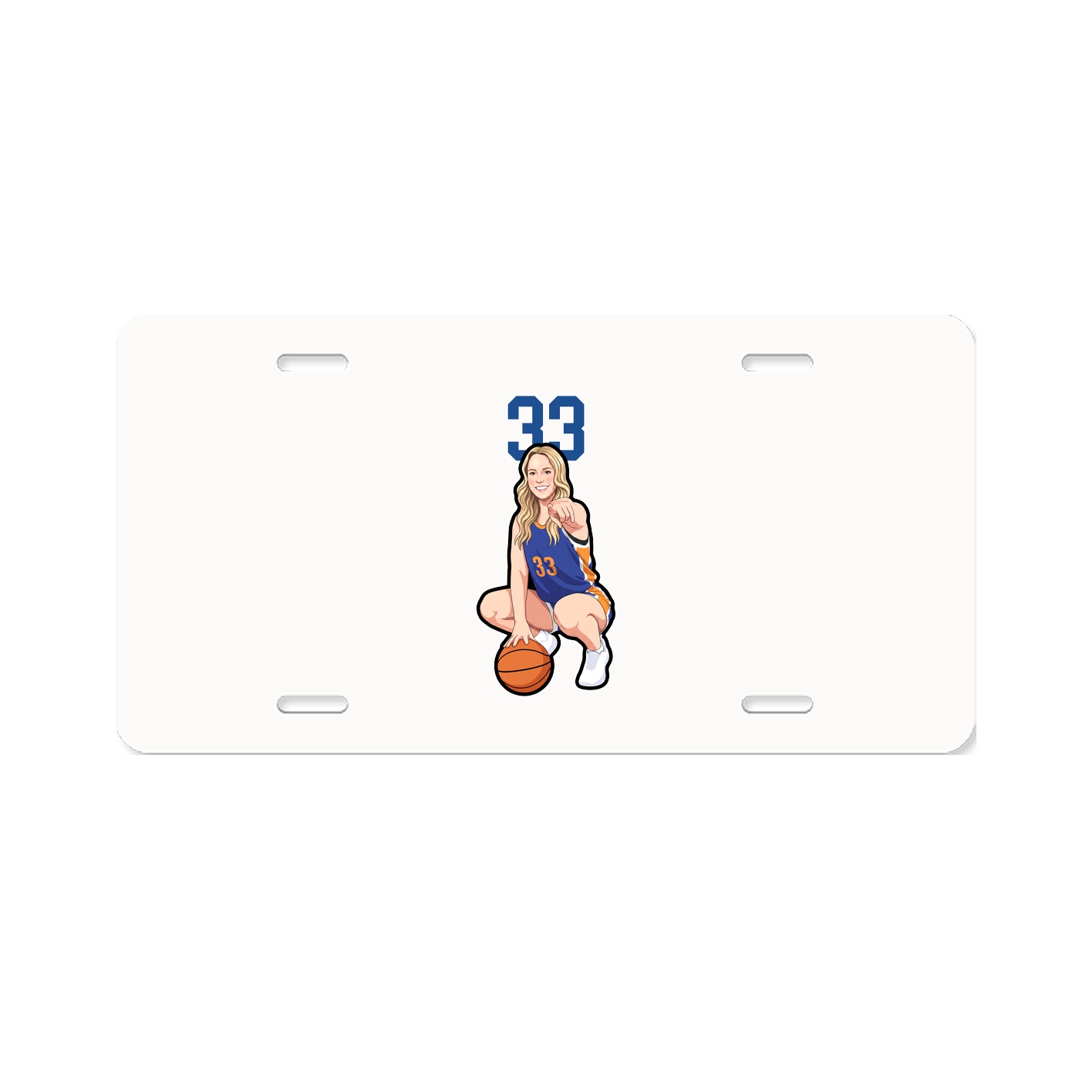 License Plate — Number Top in Classic
