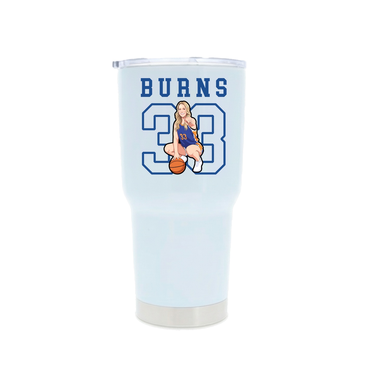 30oz Stainless Steel Tumbler — Shirsey in White