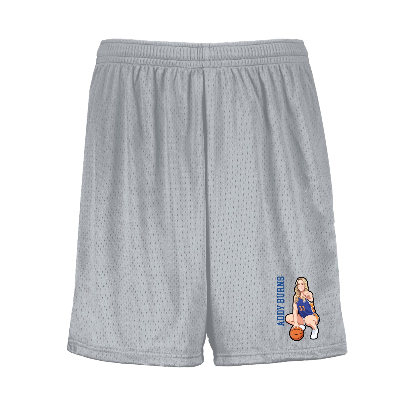 Shorts — Name Vertical in Silver