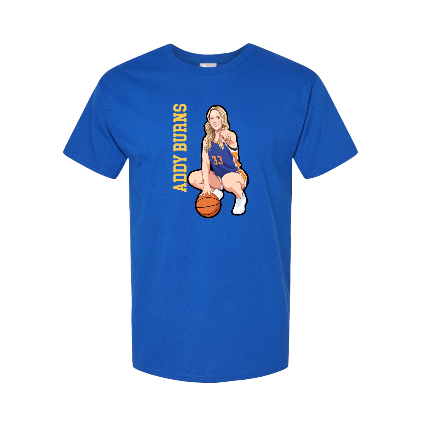Tee — Name Vertical in Royal