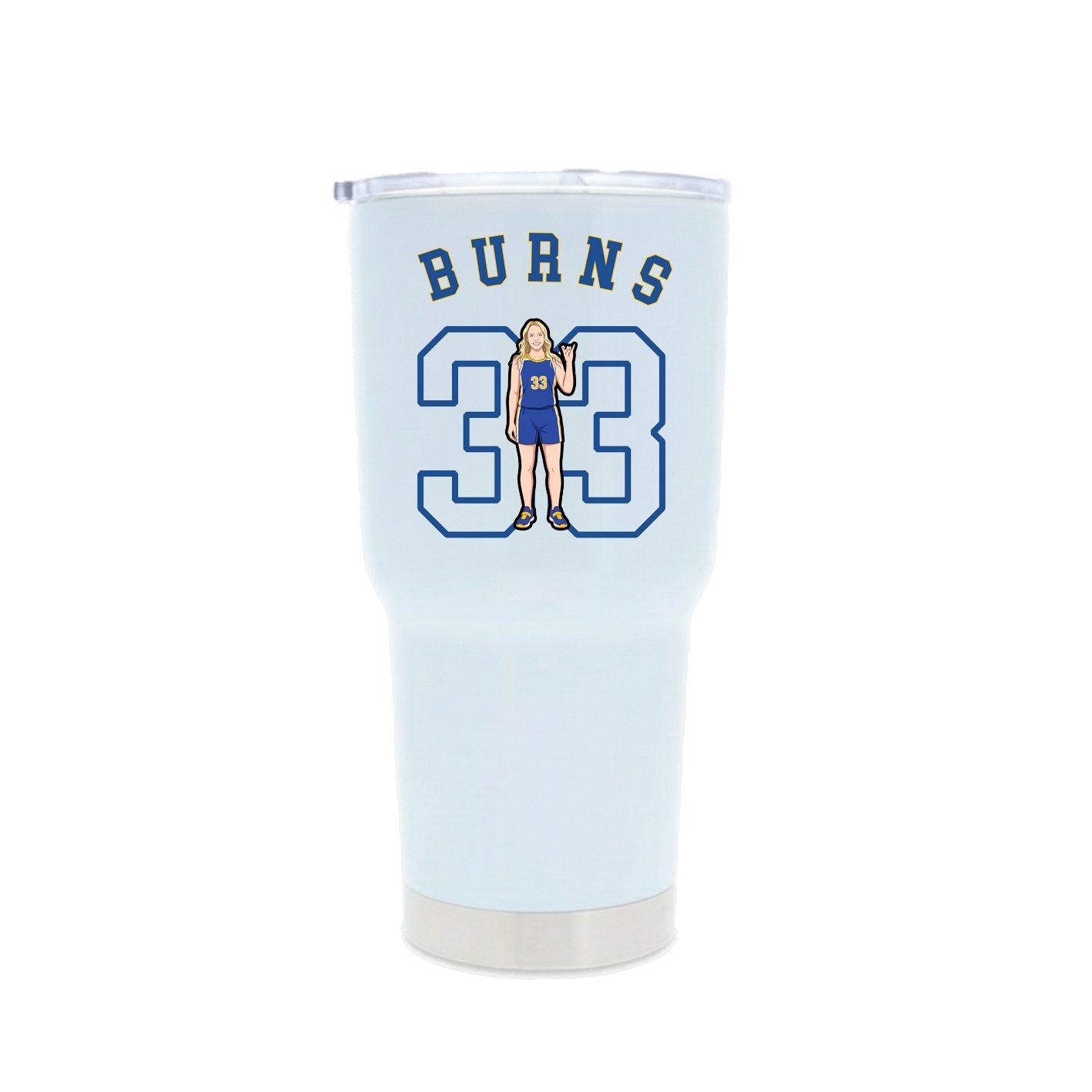 30oz Stainless Steel Tumbler — Shirsey Arch in White