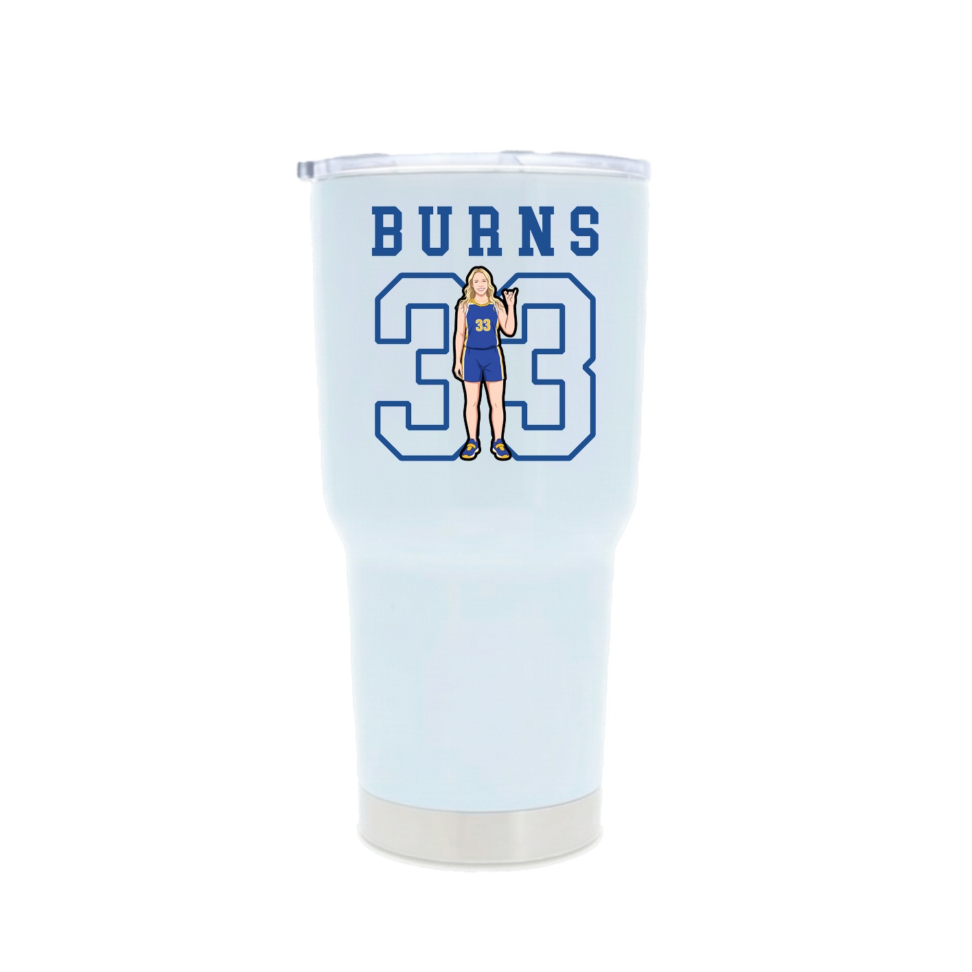 30oz Stainless Steel Tumbler — Shirsey in White