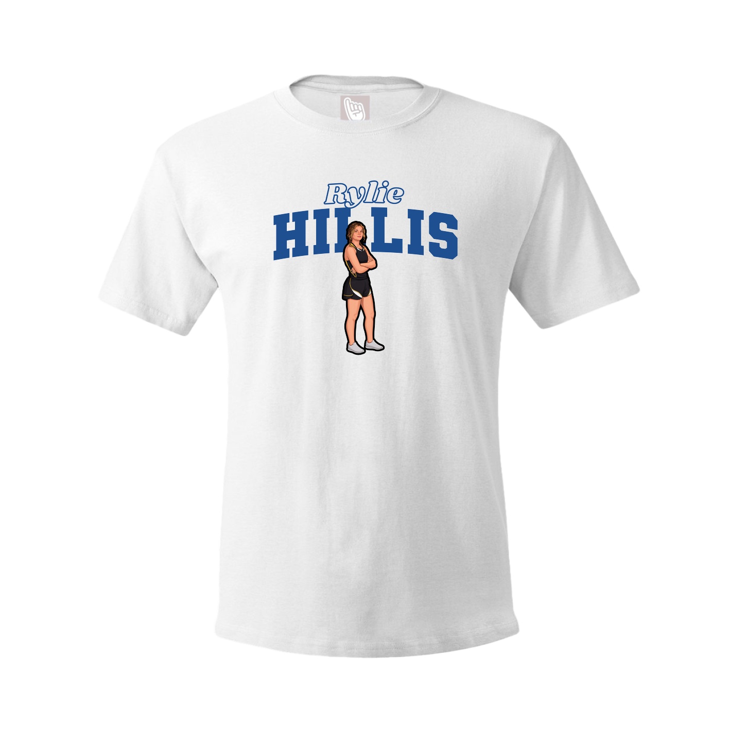 Youth Tee — Name Arch in White