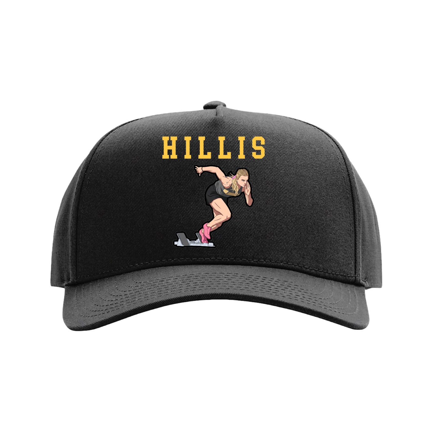 Full Fabric Five-Panel Champ Cap — Shirsey in Black