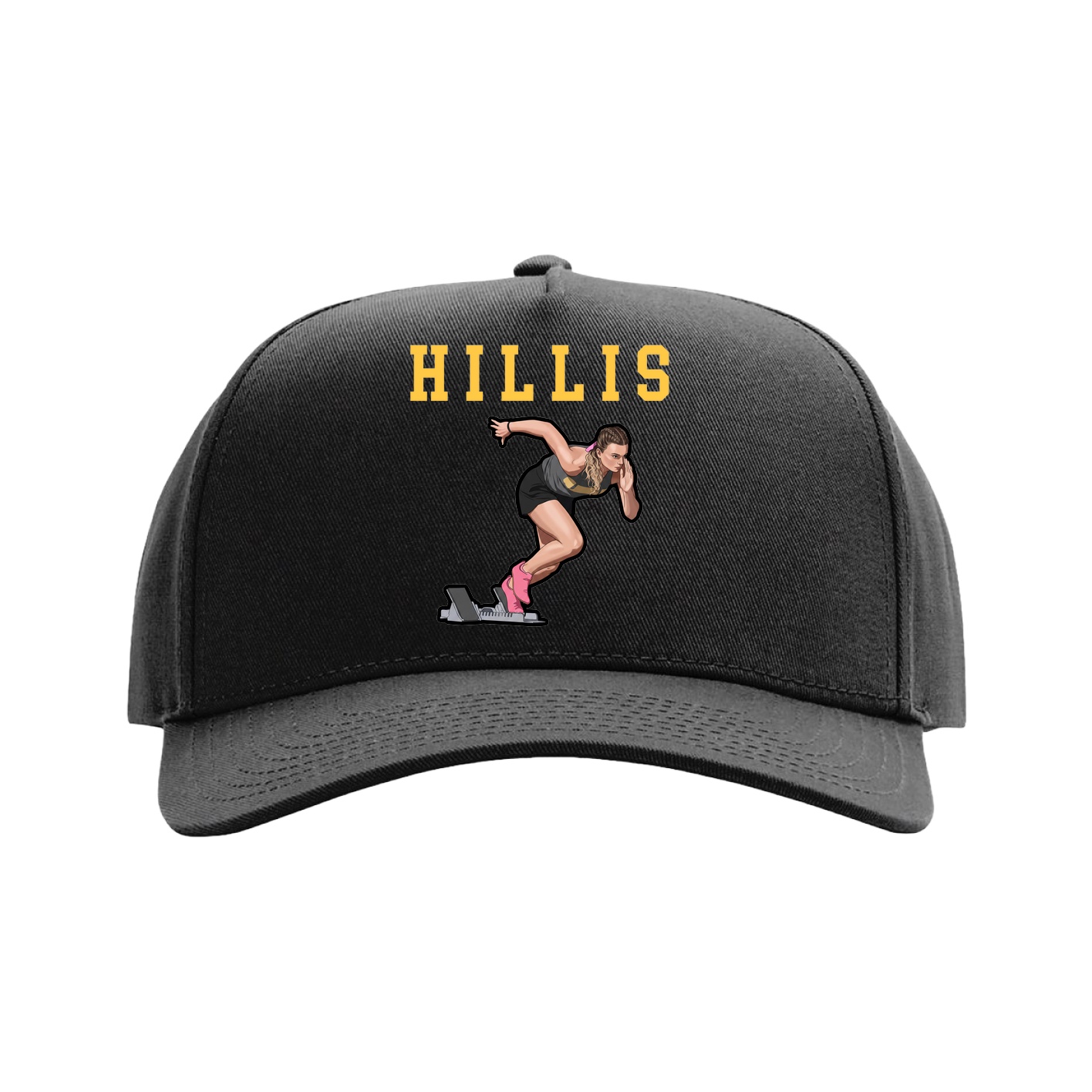 Full Fabric Five-Panel Champ Cap — Shirsey in Black