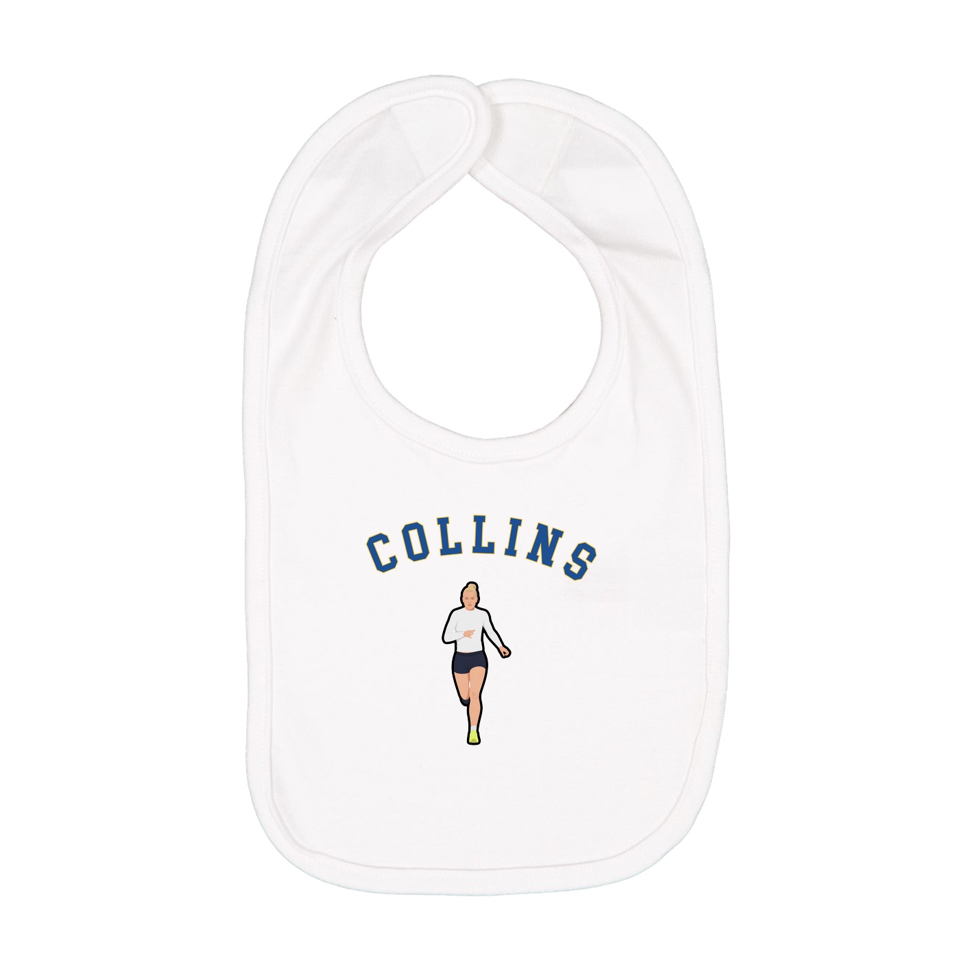 Infant Bib — Shirsey Arch in White
