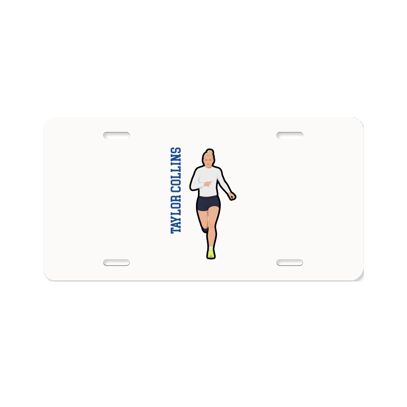License Plate — Name Vertical in Classic
