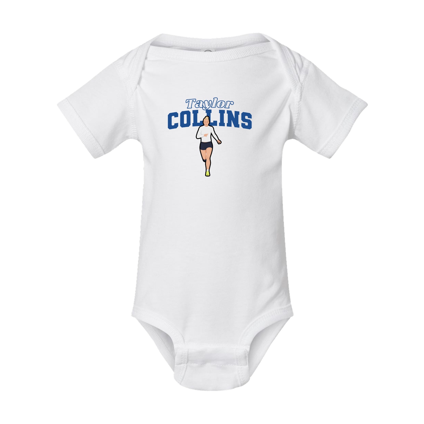 Baby Onesie — Name Arch in White