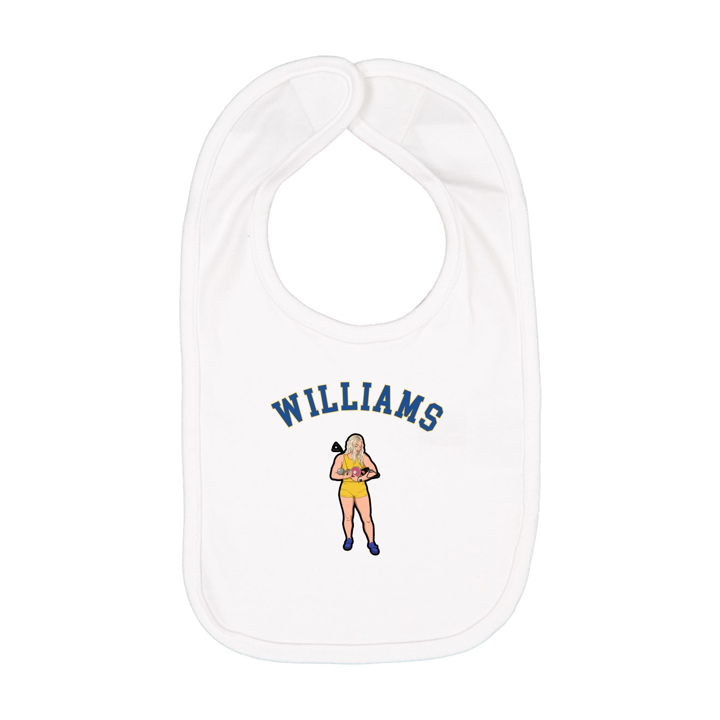 Infant Bib — Shirsey Arch in White