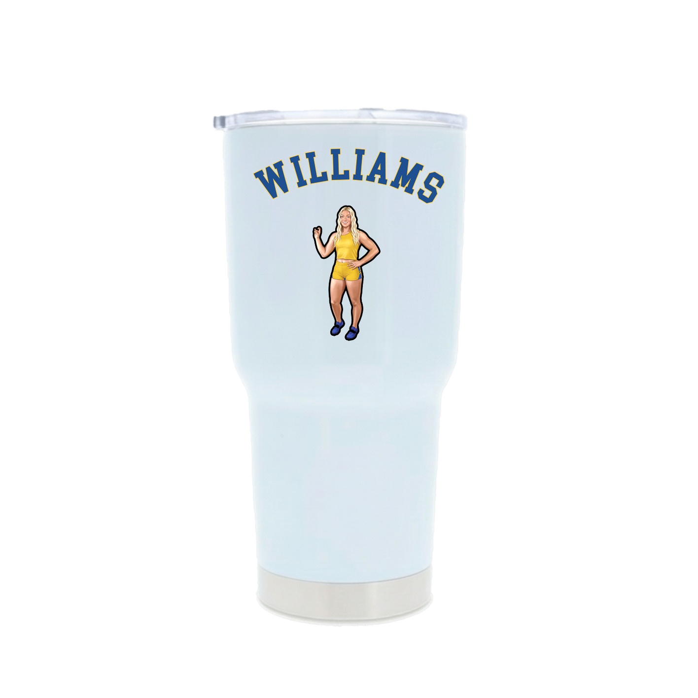 30oz Stainless Steel Tumbler — Shirsey Arch in White