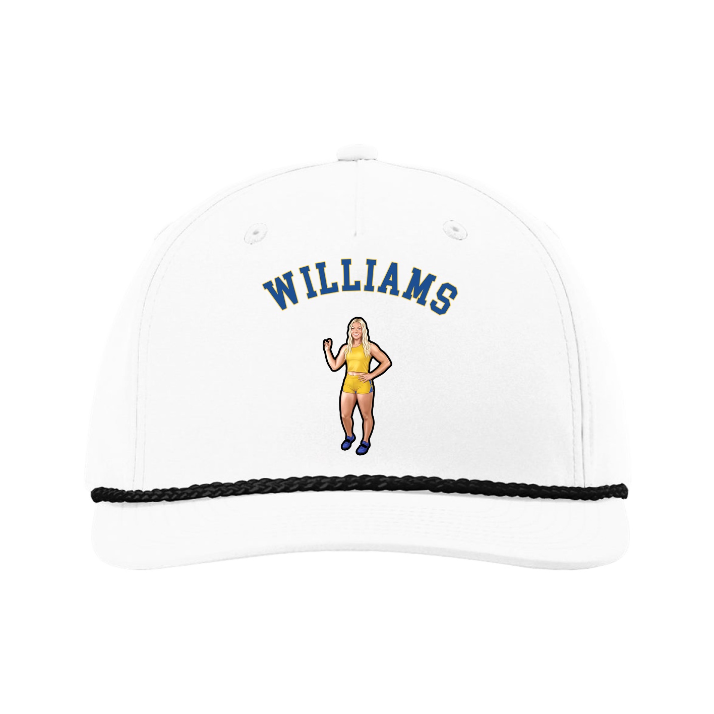 Five-Panel Classic Rope Cap — Shirsey Arch in White