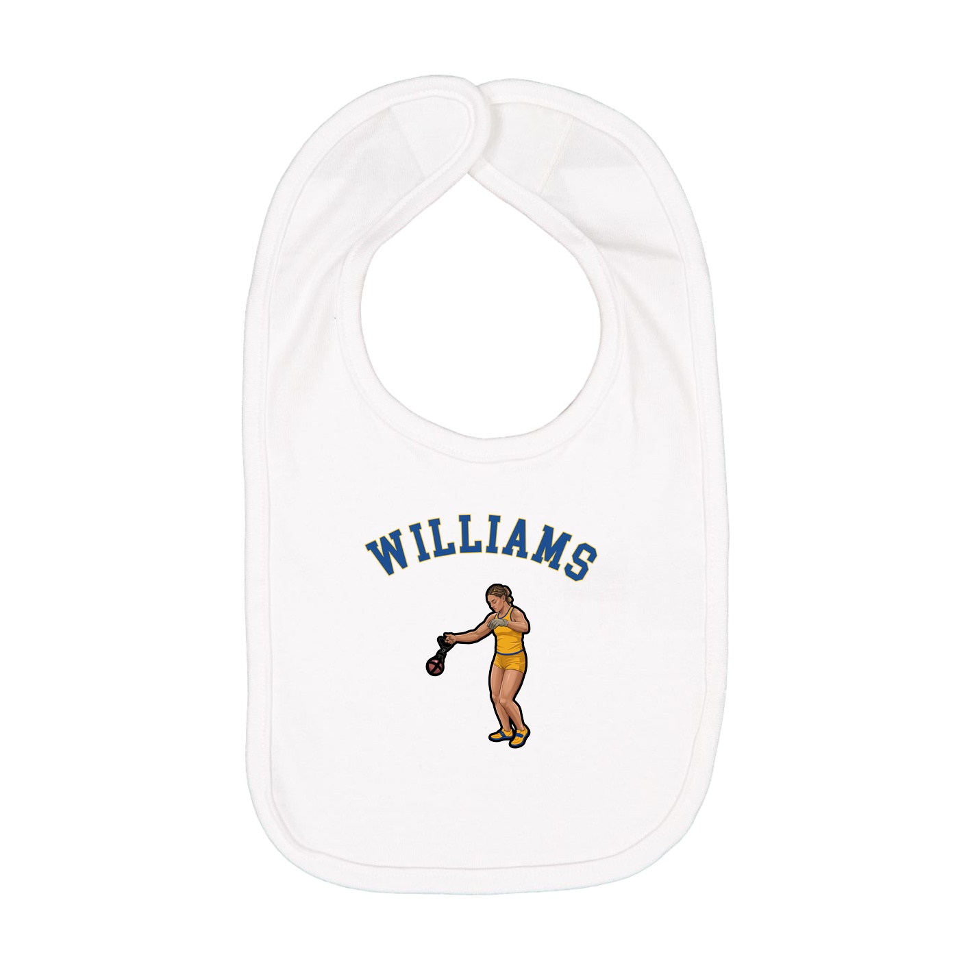 Infant Bib — Shirsey Arch in White