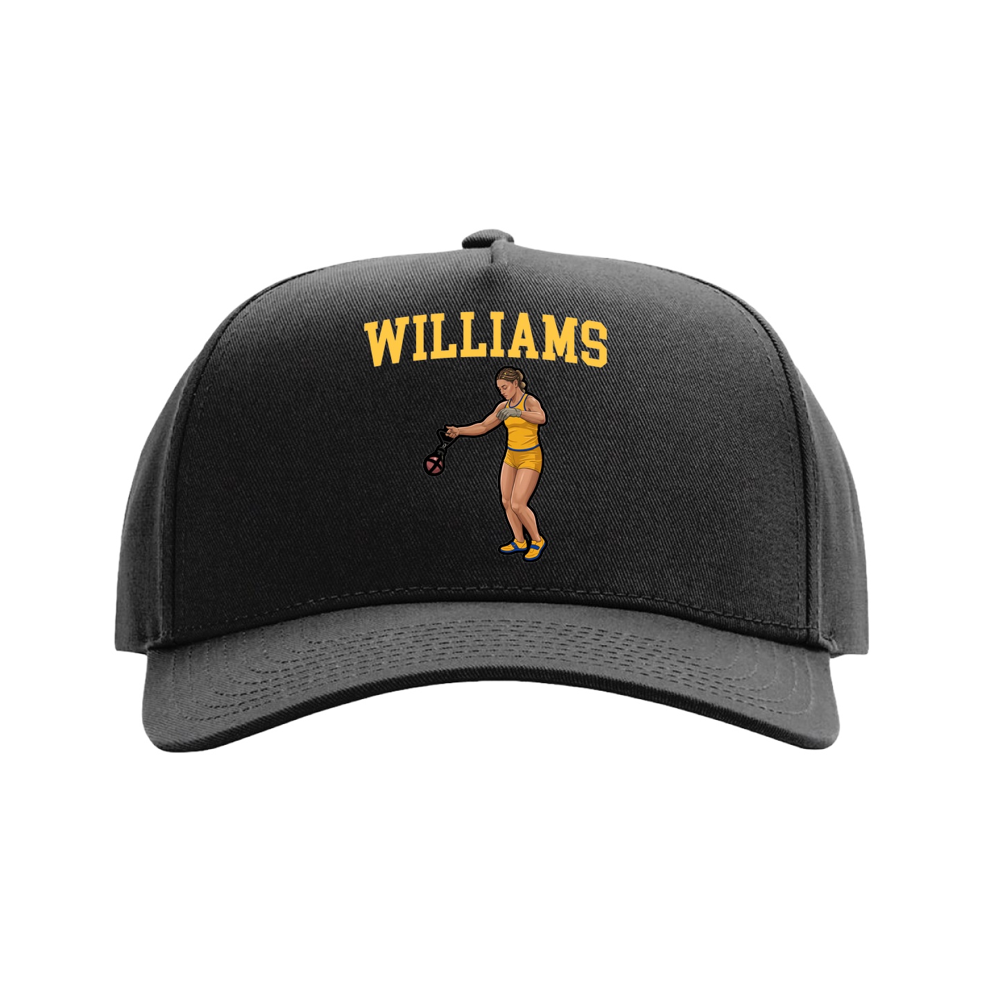 Full Fabric Five-Panel Champ Cap — Shirsey in Black