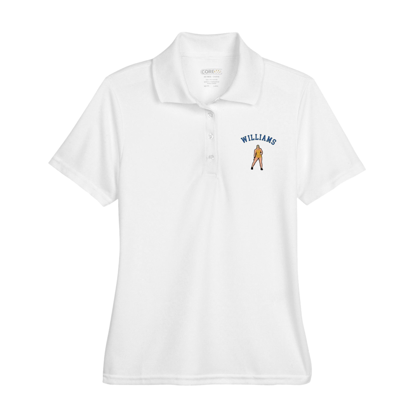Womens Performance Polo — Shirsey Arch in White