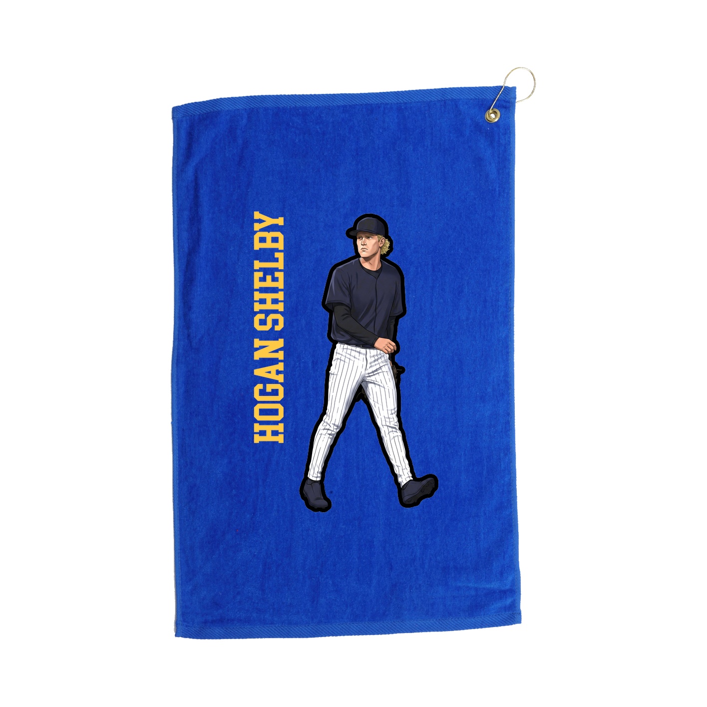 Golf Towel — Name Vertical in Royal